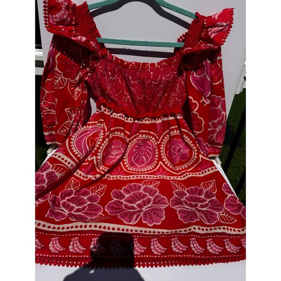 Farm Rio Summer Sunrise Mini Dress; so pretty NWOT size medium - Picture 5 of 7